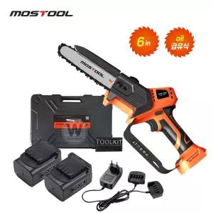 모스툴 미니 충전 체인톱 세트 6인치 16.8V PS-C6A (2.0배터리2) 전기톱 충전톱 전동톱 무선톱 기계톱 