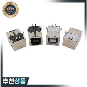 DIP 프린터 데이터 인터페이스 수리용 USB B 타입 암 소켓 어댑터 직각 잭 포트 PCB 납땜 커넥터 4 핀