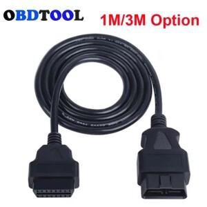 1M 3M 호환 OBD2 진단 연장 케이블 16 핀 수-16 암 커넥터 12V 24V 디젤 가솔린 자동차 ELM327 확장