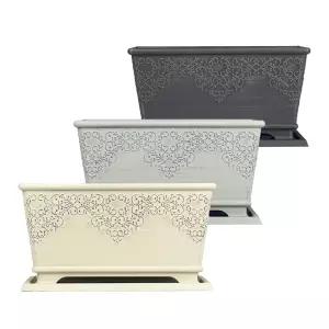 피클레온 엘레강스 스텐딩 사각 화분 32x14x17cm 스탠 장식 디자인 실내 식물 인테리어 소품 정원 꾸미기