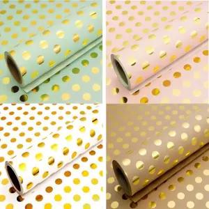 종이 롤포장지 고급 선물포장지 -금박도트 4칼라 포장지 선물포장지