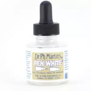 닥터 마틴 펜-화이트 잉크 병 1.0온스 흰색 1병