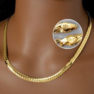 써니 쥬얼리 패션 새로운 위한 이탈리아 750 구리 매일 착용 목걸이 남자 선물 골드 도금 체인