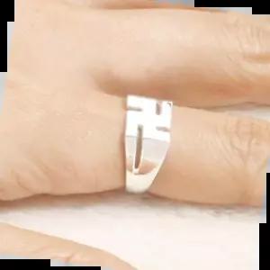 새겨드림판촉 스꼬띠나 소원성취 불교 만자 국내제조 은반지(9mm)