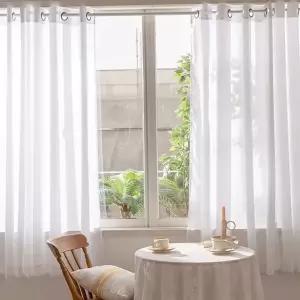 쉬폰 속커튼 고밀도 핀형차르르 안방 쉬폰 커튼 차광 작은 주방
