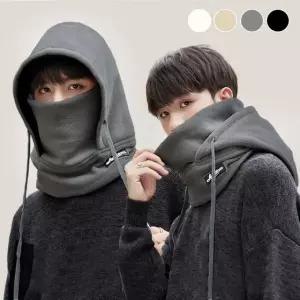 플리스 마스크 후드워머 남자 축구 모자