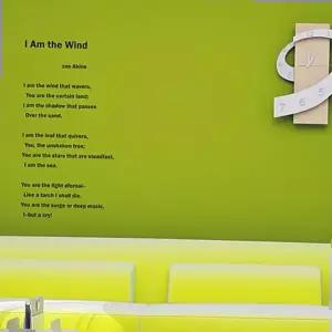 시트지 I am the wind 레터링스티커 포인트 그래픽 벽장식