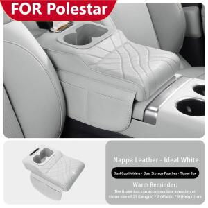 자동차 센터 콘솔 콘솔 쿠션 커버 폴스타 2 3 4 수납 가방 컵 홀더 티슈 박스 패드