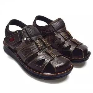 남성용 가죽 여름 크로스 샌들 캐주얼 데일리 남자 신발