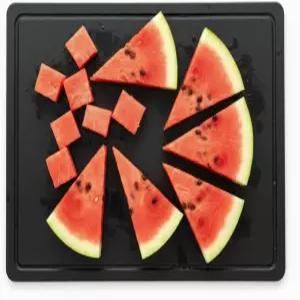 주스 홈이 있는 13명의 셰프 블랙 도마 - 고기 그릴 바비큐 및 조각용 대형 18 x 12 인치 레스토랑 등급