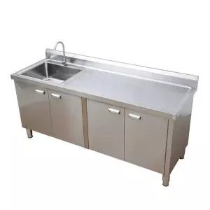 스텐싱크대 하부작 작업대 선반 세척 가스대 120X50X80+왼쪽싱크대 이동식