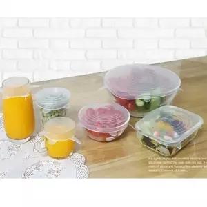 ( )다용도 실리콘랩 6종 세트 그릇커버 컵덮개 뚜껑덮개