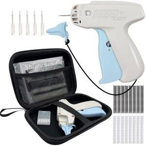 [미국배송] 옷용 미니 스티치 건 - 퀵 의류 고정기 휴대용 파인 마이크로 태깅 키트에는 검은색 패스너 1000개와 흰색 1000개 바늘 및 하드 케이스 6개가 포함되어 있습니다