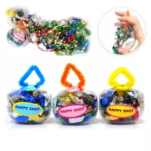 해피파티 웨딩 카니발 반짝이 폭죽 (3개입) 결혼식 파티 피날레 장식/종이/생일/행사/축하/손폭죽/꽃가루