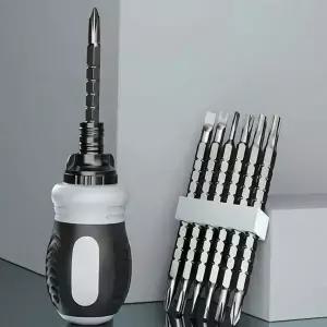 정밀 드라이버 수리용 휴대용 주먹 라쳇 드라이버 다용도 수공구 멀티 가정용 13종 비트 전동 핸드