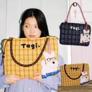 백팩 퀼팅 랩탑백 체크 퀄팅 Tagi 노트북가방 맥북