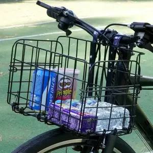 자전거 앞 바구니 접이식 탈부착 쇼핑 자전거 바스켓 수납 뒷바구니 짐받이 캐리어 킥보드 핸들