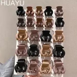 다채로운 헤어 집게 핀 데일리 여성 반묶음 머리 집게 핀 플라스틱 포니테일 소형 어린이 헤어핀 아동 유아