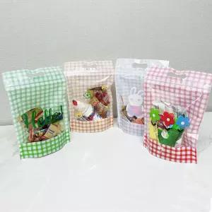 (20P) 손잡이 포장지 스탠딩 지퍼백/비닐/봉투/답례품/구디백/가방/OPP/투명/비닐백/간식/미니