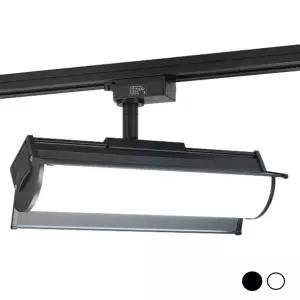 ks led 레일 사각 투광기 플리커프리 30w 260mm 블랙 화이트 주광색 전구색