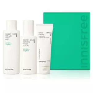 이니스프리 포레스트 포맨 프레시 스킨케어 스킨 180ml + 로션 140ml + 쉐이빙 앤 클렌징 품 50g 세트