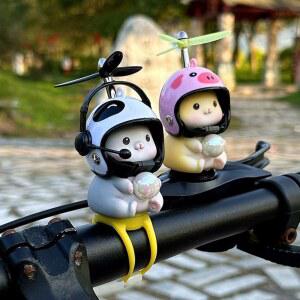 바이디움 오토바이 인형 캐릭터 강아지 팬던트 장식 꾸미기 돼지 동물