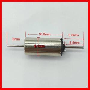 0816 이중 축 8mm 마이크로 모터 12 볼트 13,500 RPM rpm 중공 컵 고속 강력한 자기 직경 샤프트