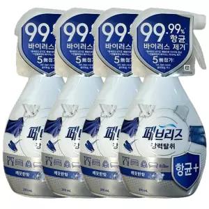 페브리즈 항균플러스 깨끗한향 370ml 4개