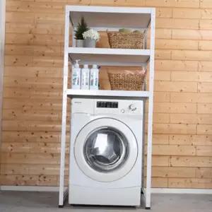 베란다 선반 조립식 철제 수납장 세탁기 선반 건조기 2단 다용도실 세탁실 정리대 다용도 합판 주방 욕실