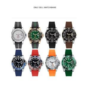 롤렉스 서브마리너 데이토나 GMT 요트마스터용 실리콘 고무  20mm 블루 블랙 방수  시계 호환용 호환용줄