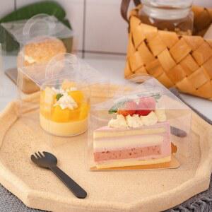 조각케이크 케이스 투명 포장 트레이 상자 50개 1 화이트50세트 선물박스 골드 업소용