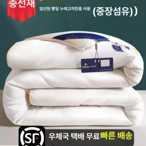 이불솜 명주 먼지 겨울 사계절 두꺼운 이불 실크이불