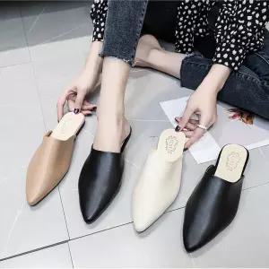 플랫 편한 캐쥬얼 여성구두 여름블 슬리퍼 발목 덮는 [fB37675]