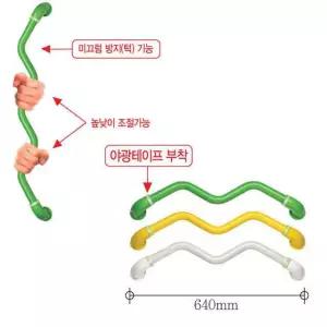 실버D 화장실 욕실용 미끄럼방지 안전손잡이 (640㎜) 실버용품 할아버지 노인용품 효도선물 할머니