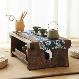 접이식 거실 테이블 탁자 원목 거실테이블 오동나무 좌탁