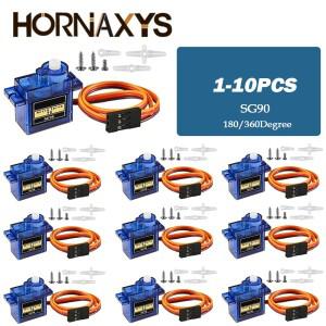 1-10PCS SG90 9G 마이크로 디지털 서보 모터 Rc 헬리콥터 장난감 비행기 항공기에 대 한 180/360 학위 고정