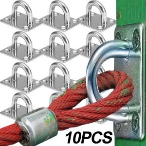 스테인리스 스틸 사각 패드 아이 플레이트 해먹 훅 헤비 듀티 벽걸이 천장 해양 하드웨어 스테이플 훅 링