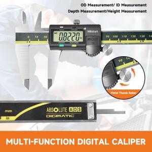 미투토요 버니어 캘리퍼스 LCD 디지털 0.01mm 고정밀 스테인리스 스틸 내마모성 150/200/300mm 측정 도구