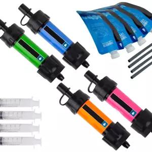 호환 야외용 정수 빨대 여과 시스템 비상용 음용수 정수기 휴대용 여행 캠핑 하이킹 생존 도구