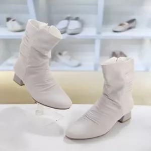 [블리아르]모던 캐주얼 미들힐 여성 마 부츠 6cm BLMD501212-1_GN