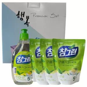 참그린녹차4종세트 참그린녹차주방세제 라이온코리아 세제세트