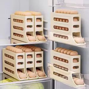 3층 슬라이딩 계란 보관함 튼튼한 자동 롤링 수납함 자동롤링계란