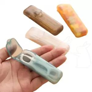 ( )치실 보관함 보관통 위생적인 치실통 치간칫솔 이쑤시개 휴대용 원터치