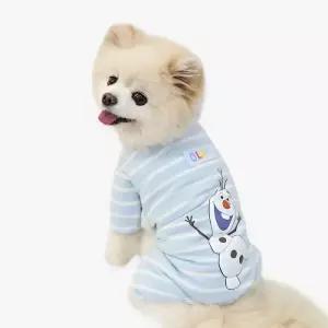 디즈니 반려견 고양이 내복 데일리 올라프 순면 올인원 1벌 L