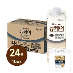 뉴케어 고소한검은깨 200ml, 24입, 1개+증정(청정원 맛선생 멸치디포리 국물내기 한알 60g, 15입, 1개)