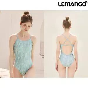 르망고 4448 세이지 미스트 그레이쉬 제이드 크로스엑스백 여성 원피스 수영복