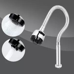 주방 수도꼭지 자바라 코브라 주방용 싱크대 수도꼭지 스프링 스텐레스 2가지 세면대 교체형 원터치 분리형