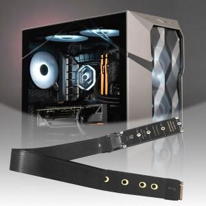 M.2 NVME NGFF M-Key SSD 연장 케이블 PCle4.0 지원 확장기 솔리드 드라이브 라이저 카드 2230 2242 호환)