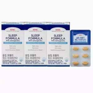 (GNC) 슬립 포뮬라 위드 아쉬아간다 3개(30정x3/수면건강)