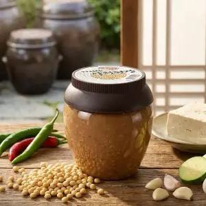 [지리산 숨결] 가마솥 장작불로 고아낸, 365일 자연 발효 집된장 500G